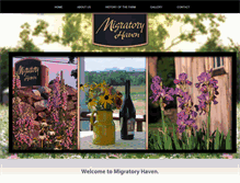 Tablet Screenshot of migratoryhaven.com